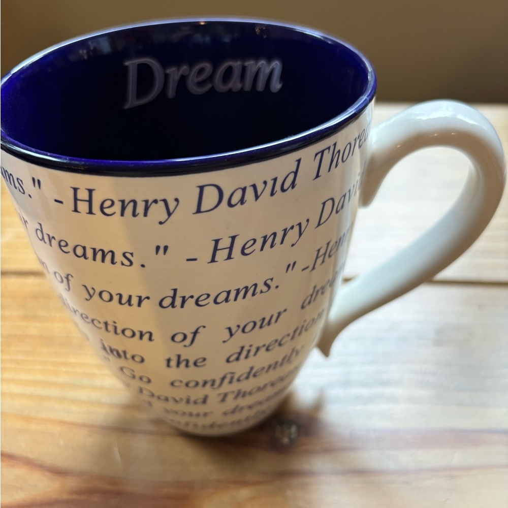 Henry David Thoreau “Go Confidently…” Mug Circa  Borders Bookstore 2001